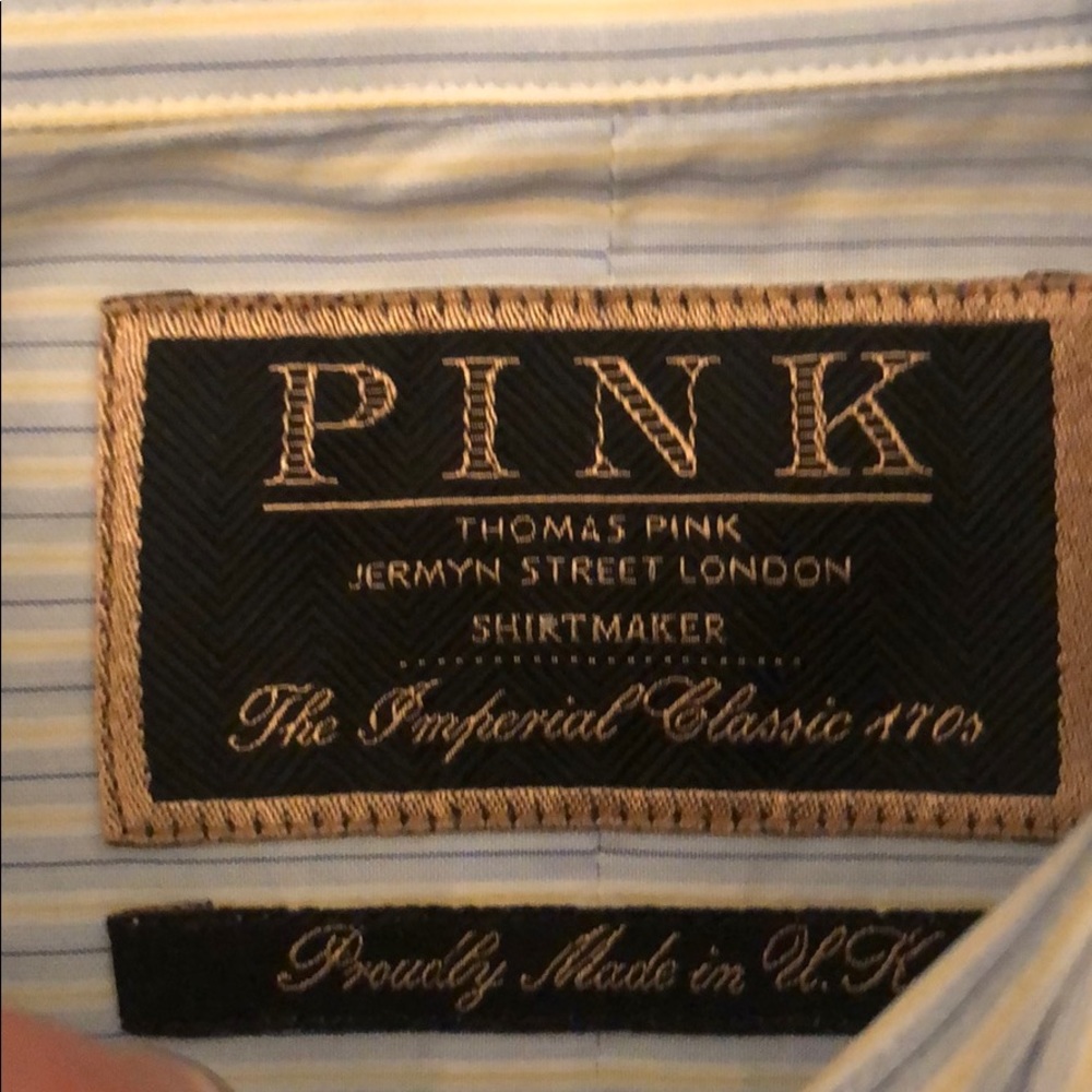 Men’s Thomas pink imperial 170 shirt size 16.5